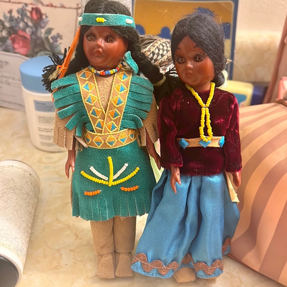 Rare vintage Carlson Native American dolls